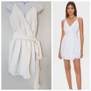 Tie-Waist Cami Mini white dress size L